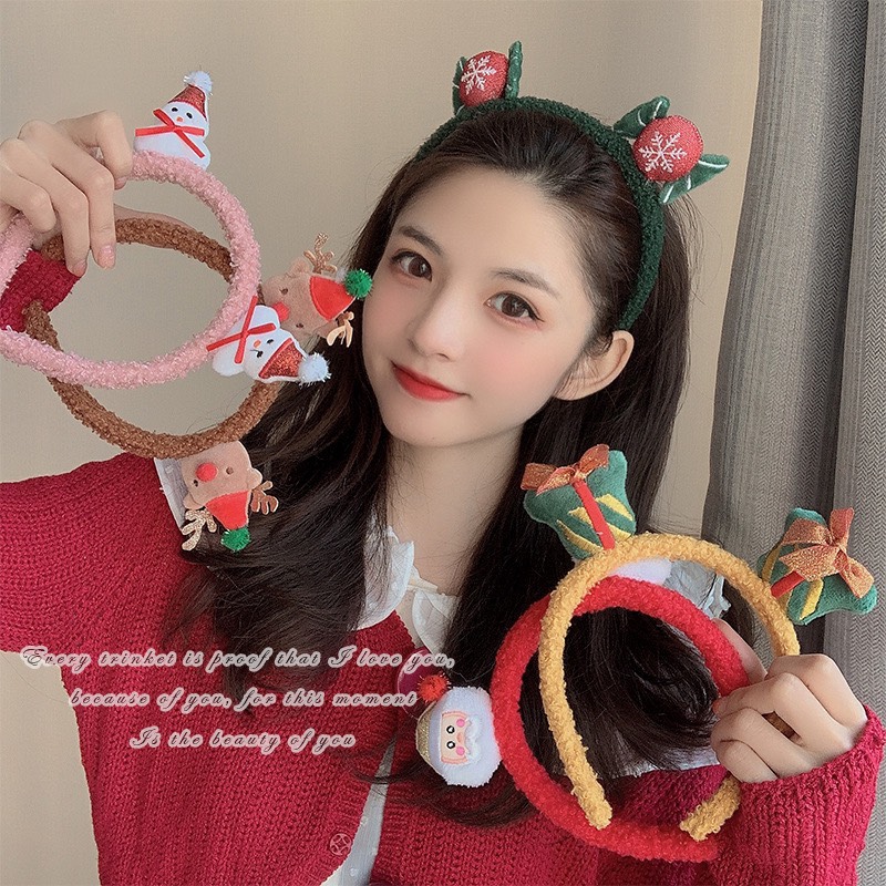 Bờm xược cài tóc noel phủ lông cừu mẫu mới 2022