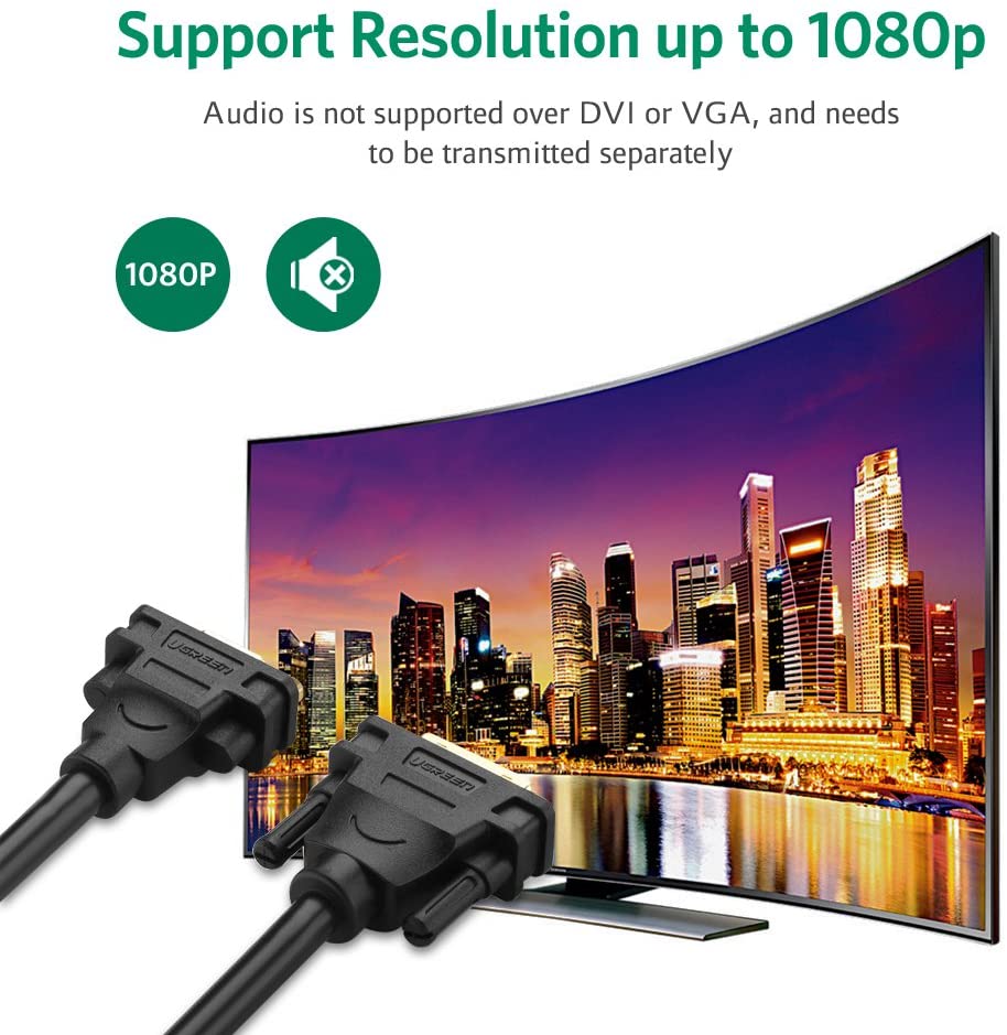Dây cáp chuyển DVI (24+5) sang VGA (đầu âm) Ugreen 30499