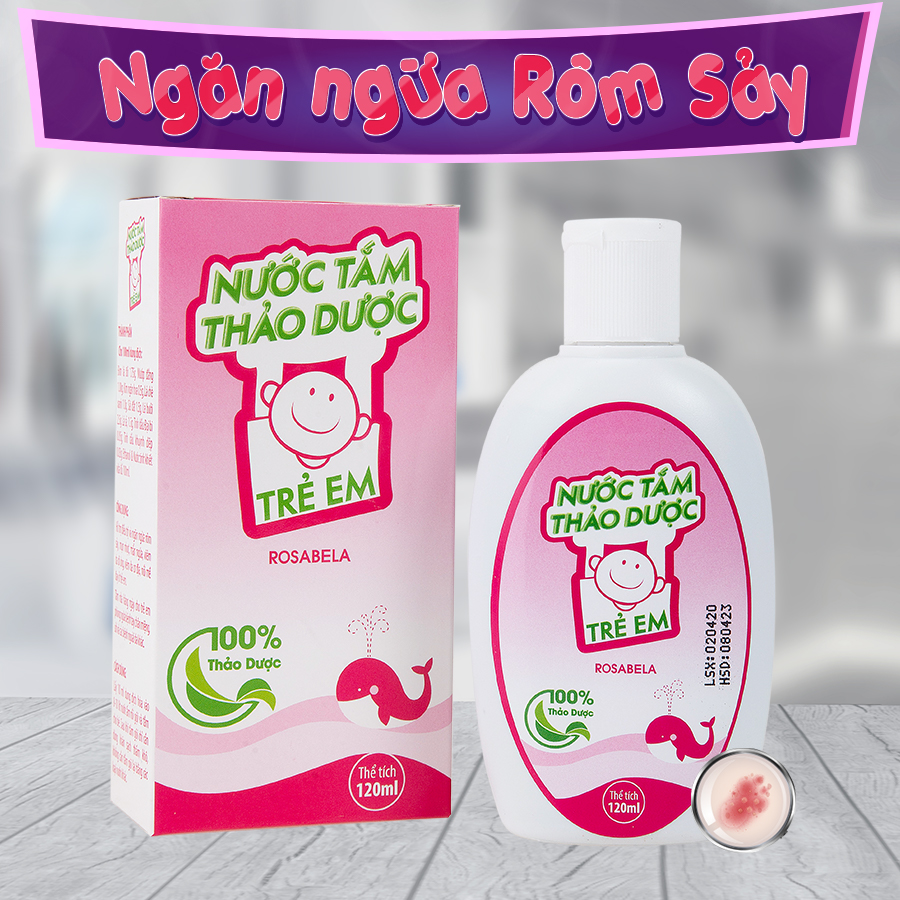 Nước tắm thảo dược trẻ em Rosabela Chai 120ml