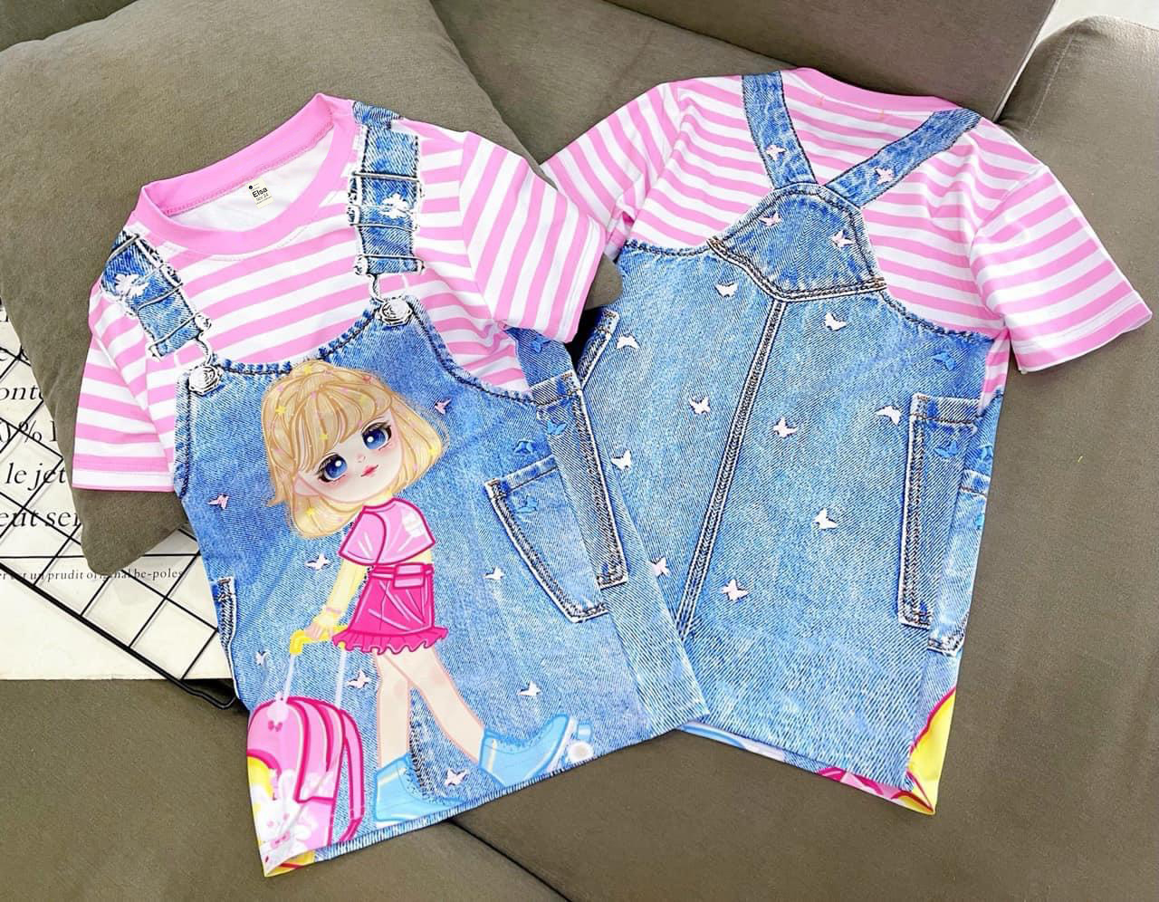 Váy Đầm bé gái Thời Trang Elsa chất liệu mềm mịn thoáng mát in hình 3D