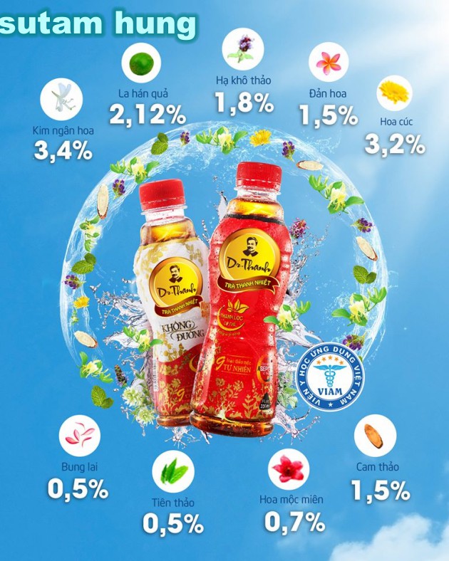 Trà Thảo Mộc Dr.Thanh Chai 455ml ( 9 loại thảo mộc thiên nhiên mang lại hương vị trà thơm ngon, thanh mát và vị ngọt dịu tự nhiên, tốt cho sức khỏe) HẠN SỬ DỤNG MỚI .sth
