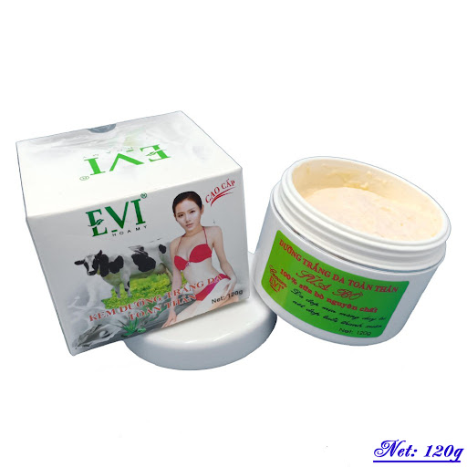 Kem body siêu trắng cấp tốc tinh chất Sữa Bò Cao Cấp EVI (120g)