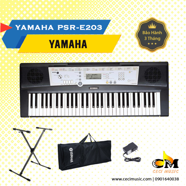 Đàn Organ Yamaha PSR E203 hàng nội địa Nhật, 61 phím, chức năng học dễ điều chỉnh phù hợp với người mới, các em nhỏ
