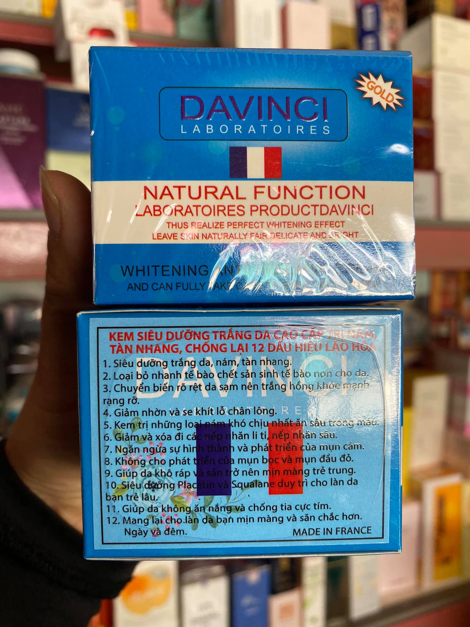Kem dưỡng trắng da ngừa nám, tàn nhang Davinci 30g - Hộp xanh