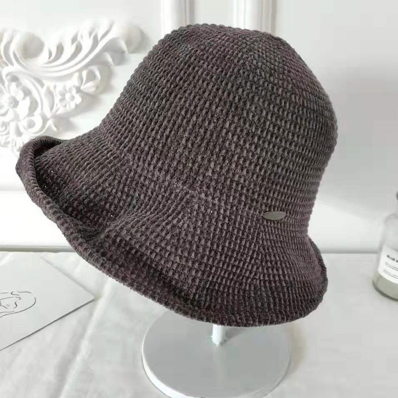 mũ len nhung nón bucket ngư dân - nc91 -xám