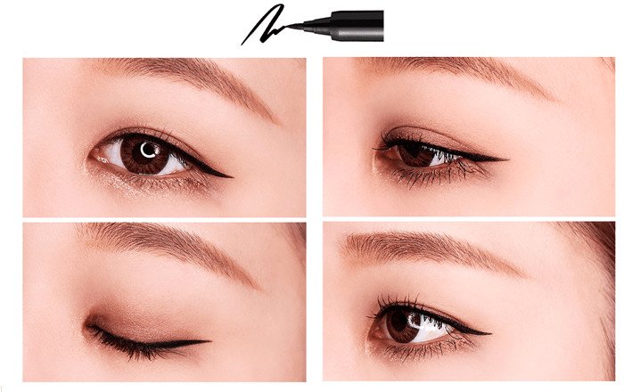 Bút dạ kẻ mắt nước hàn quốc Karadium trắng