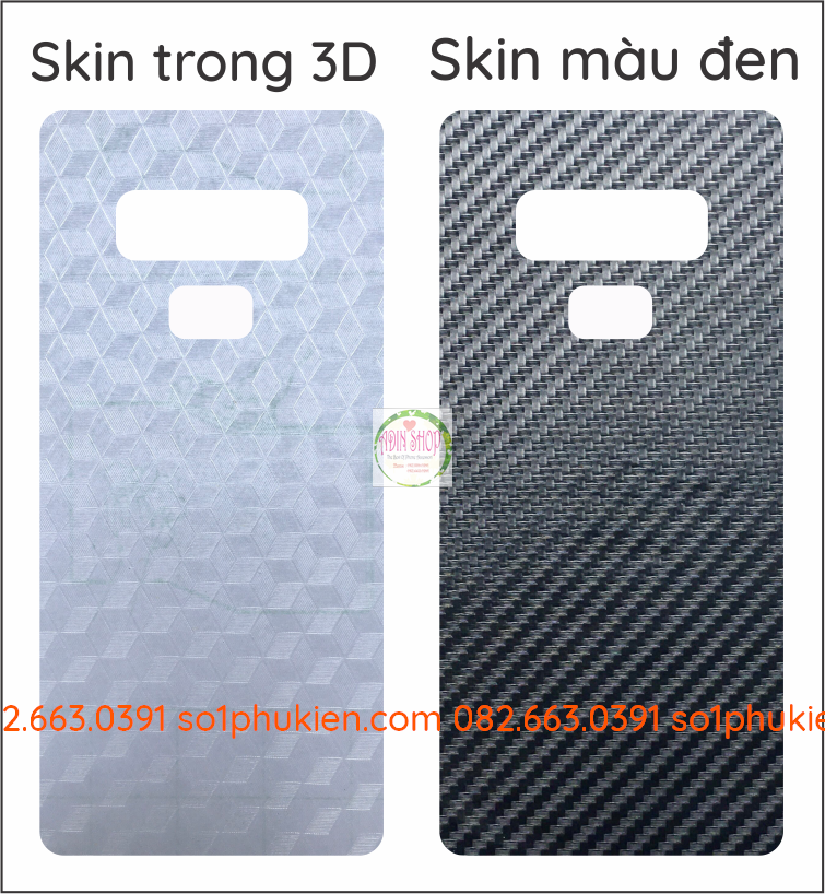 Dán carbon mặt sau samsung note 8 note 9 7 fe s8 s9 plus s7 edge 3d bảo vệ lưng máy