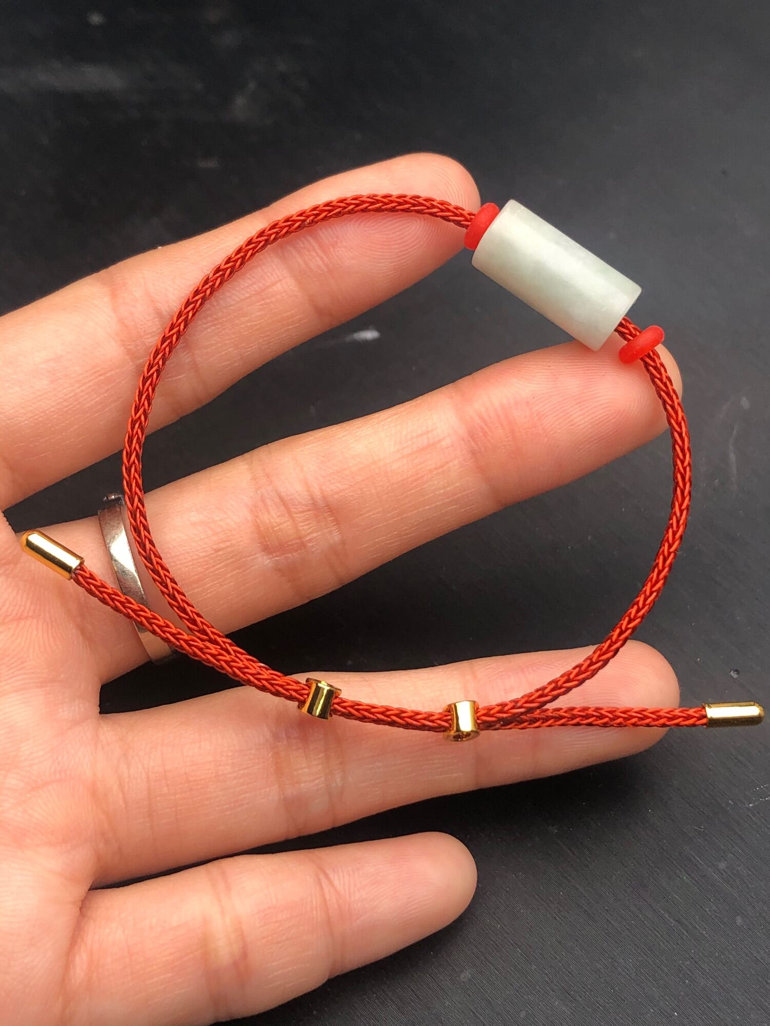 Vòng tay lu thống đá ngọc cẩm thạch freesize