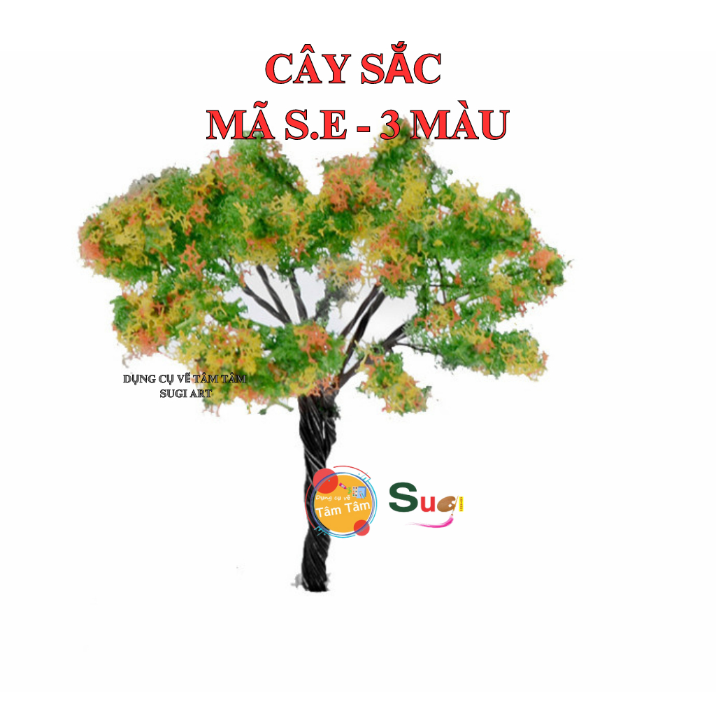 Cây mô hình, CÂY SẮC - Cây giả trang trí tiểu cảnh, sân vườn, terrarium, mô hình DIY