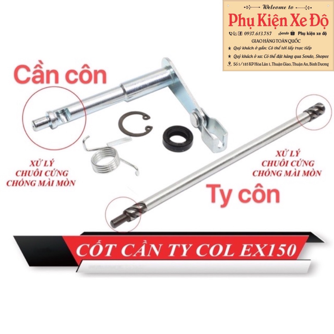 Bộ Ty Cốt Cần Côn Ex 150 Thailand  Bao Không Lún