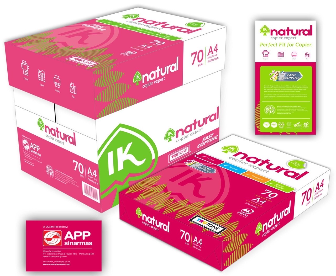 Giấy IK A4 Natural 70gsm (500 tờ/ram)