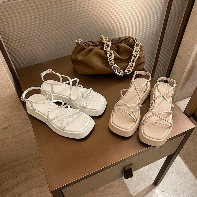 Sandal nữ dây đế bánh mì 4cm nhẹ êm mềm dễ đi quai mảnh rẻ bền đẹp phong