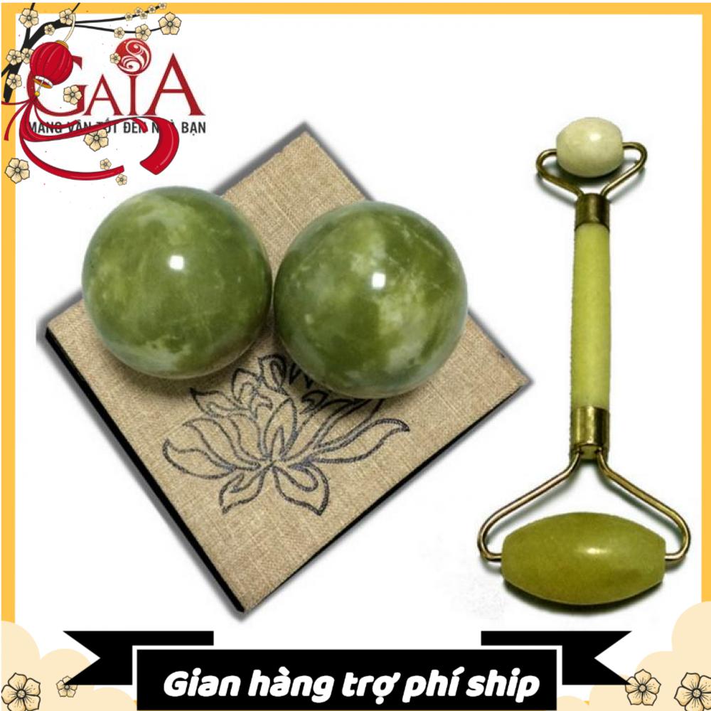 Bi đá lăn tay massage (tặng kèm cây massage mặt)