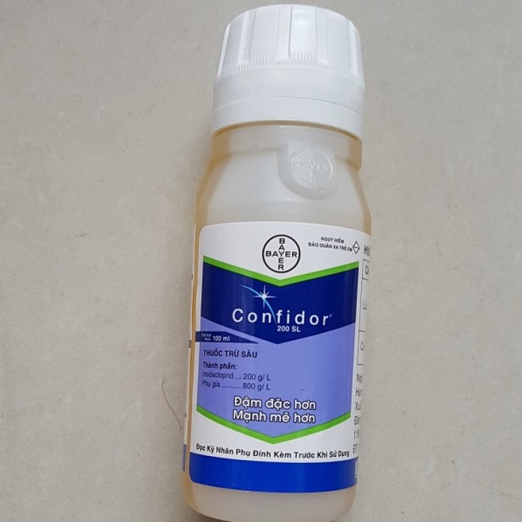 Thuốc trừ bọ trĩ Confidor 200SL Trừ các loại côn trùng chích hút. – Thuốc lưu dẫn nhanh và mạnh