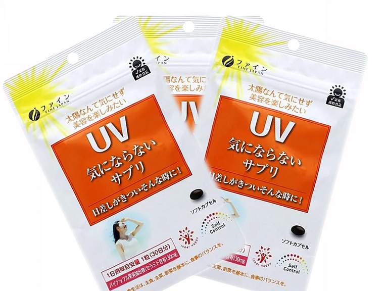 Viên Uống Chống Nắng Nhật Bản UV Fine Gói 30 Viên - Uống 1 Viên Chống Nắng Toàn Thân Suốt 24h