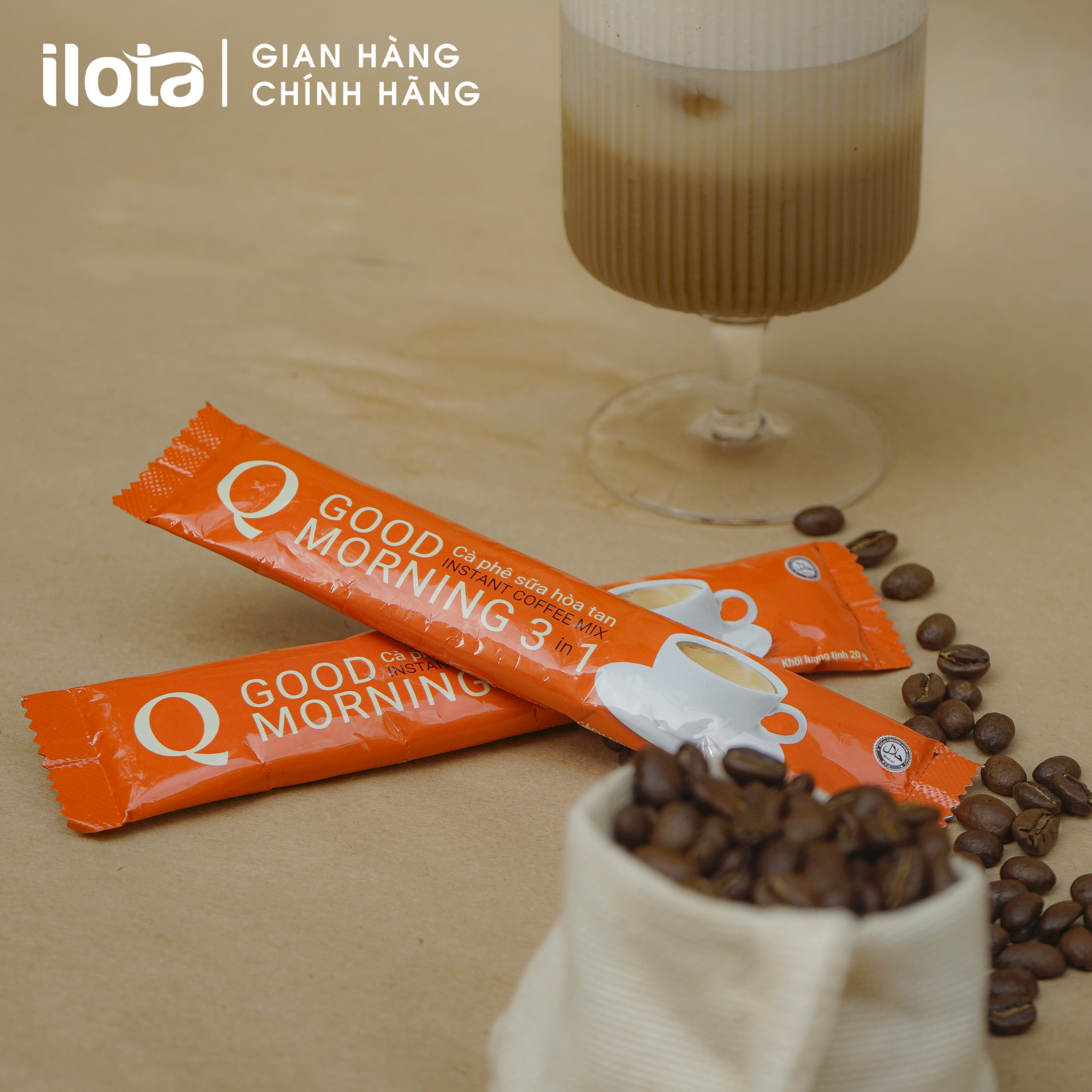Cà phê sữa Goodmorning hòa tan (Bịch 24 gói) - Trần Quang