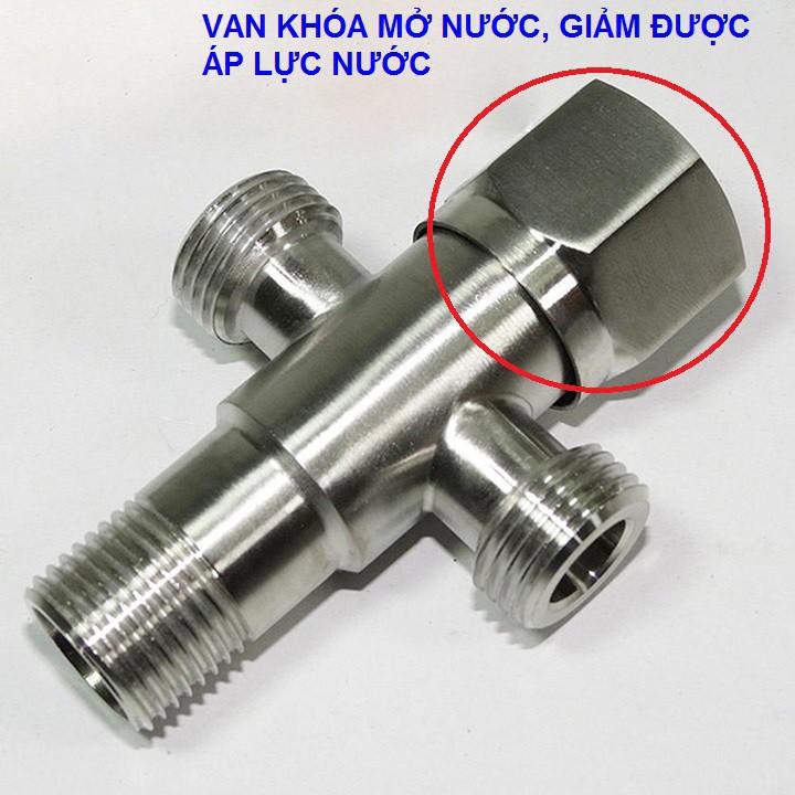 Van chia giảm áp chữ t, loại inox 304