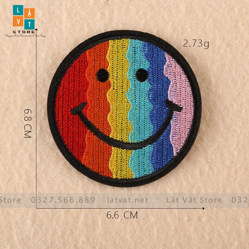 Patch ủi quần áo Sticker dán Vali phong cách ngũ sắc xinh đẹp tiện dụng ý nghĩa cho công đồng LGBT