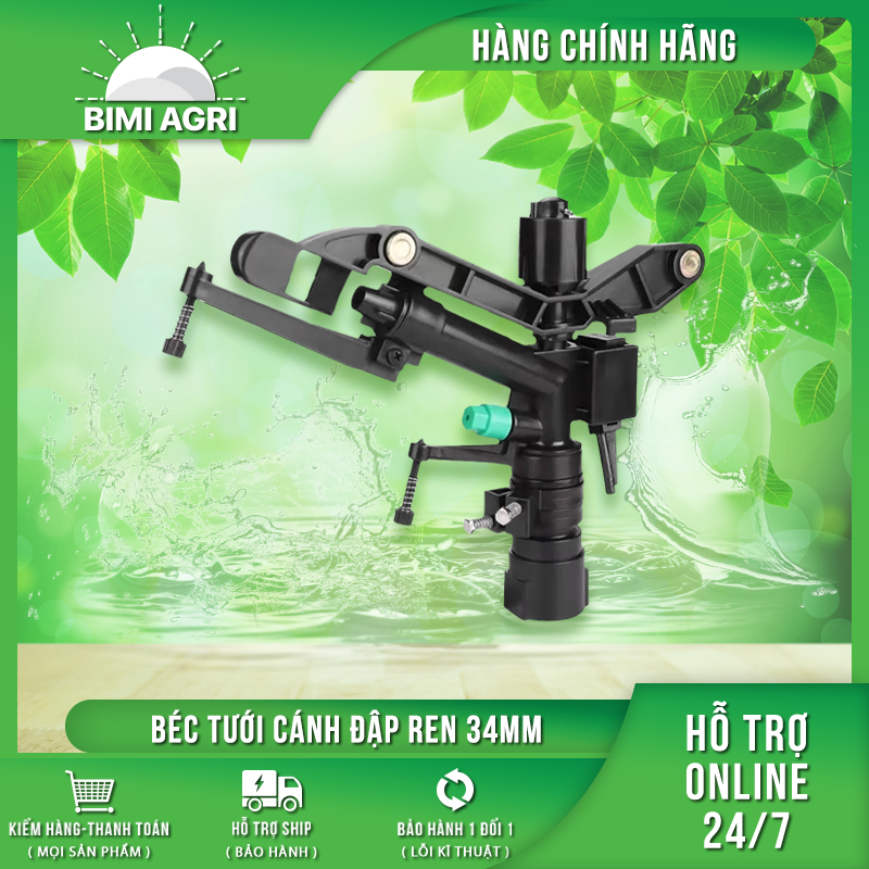 Béc tưới cánh đập chân ren 34mm