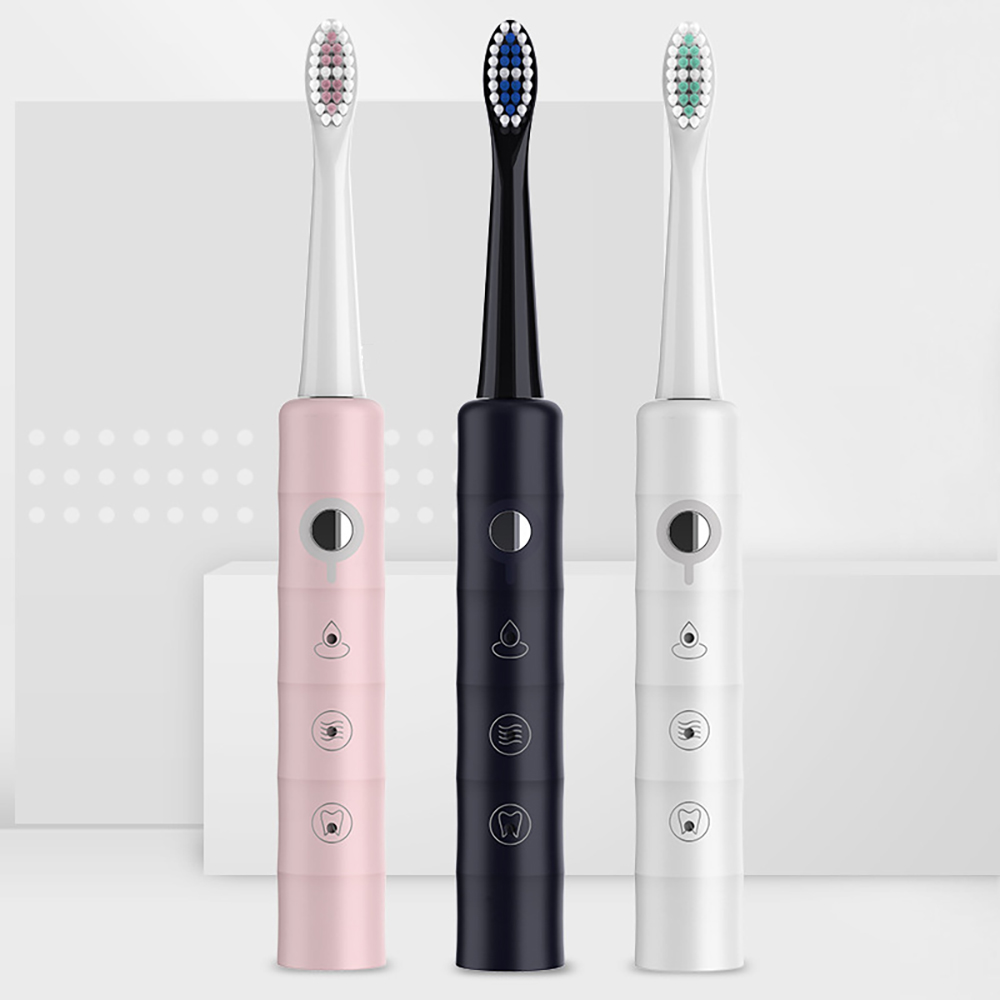 Bàn chải đánh răng điện- Bàn chải đánh răng sạc pin động cơ rung siêu âm, 6 chế độ , chống nước toàn thân an toàn và hiệu quả- Bảo hành 2 năm, lỗi đổi mới 1-1