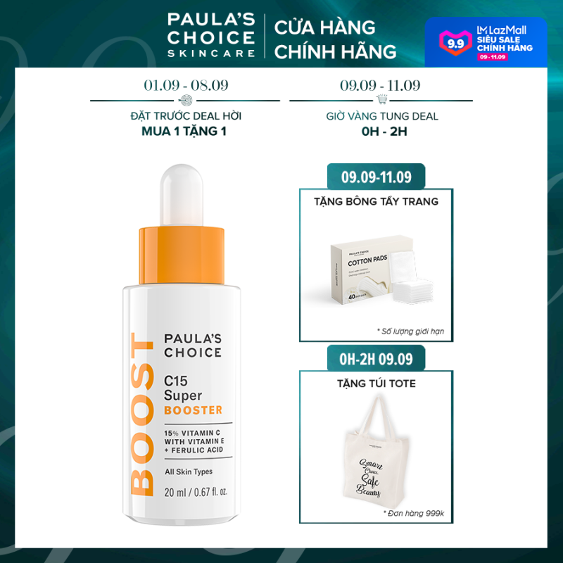 Tinh chất chống lão hóa chứa Vitamin C Paula’s Choice C15 Super Booster-7770 giá rẻ