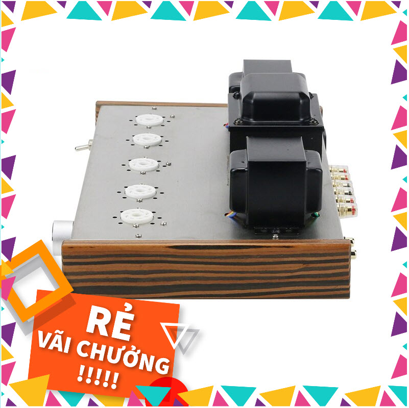 Pre Ampli Đèn - Bộ khuếch Đại Âm Thanh Âm ly Oldchen - EL34 BL2 - 5 Bóng - Màu Bạc