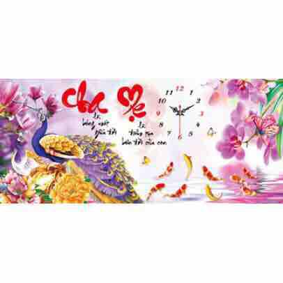 Tranh đính đá cha mẹ lv080