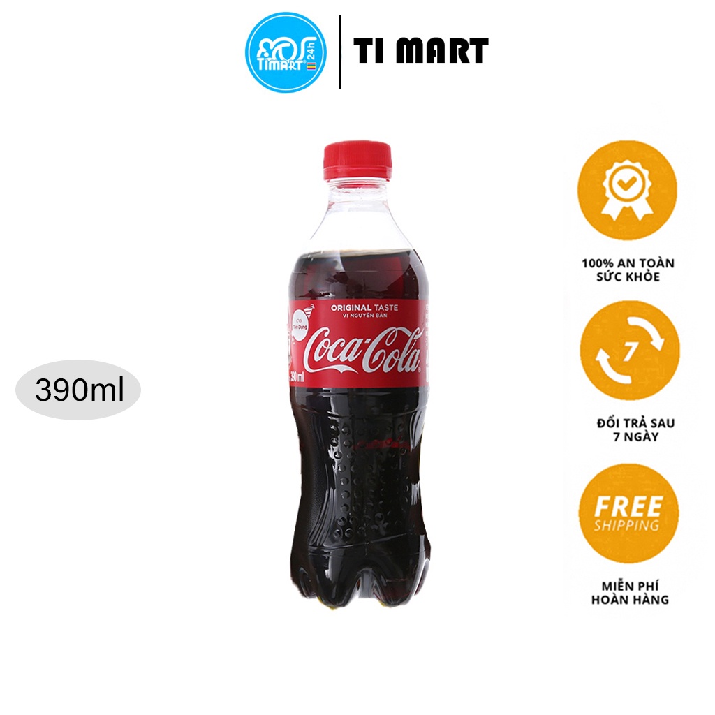 [TI MART] Lốc 6 chai nước ngọt Coca Cola 390ml