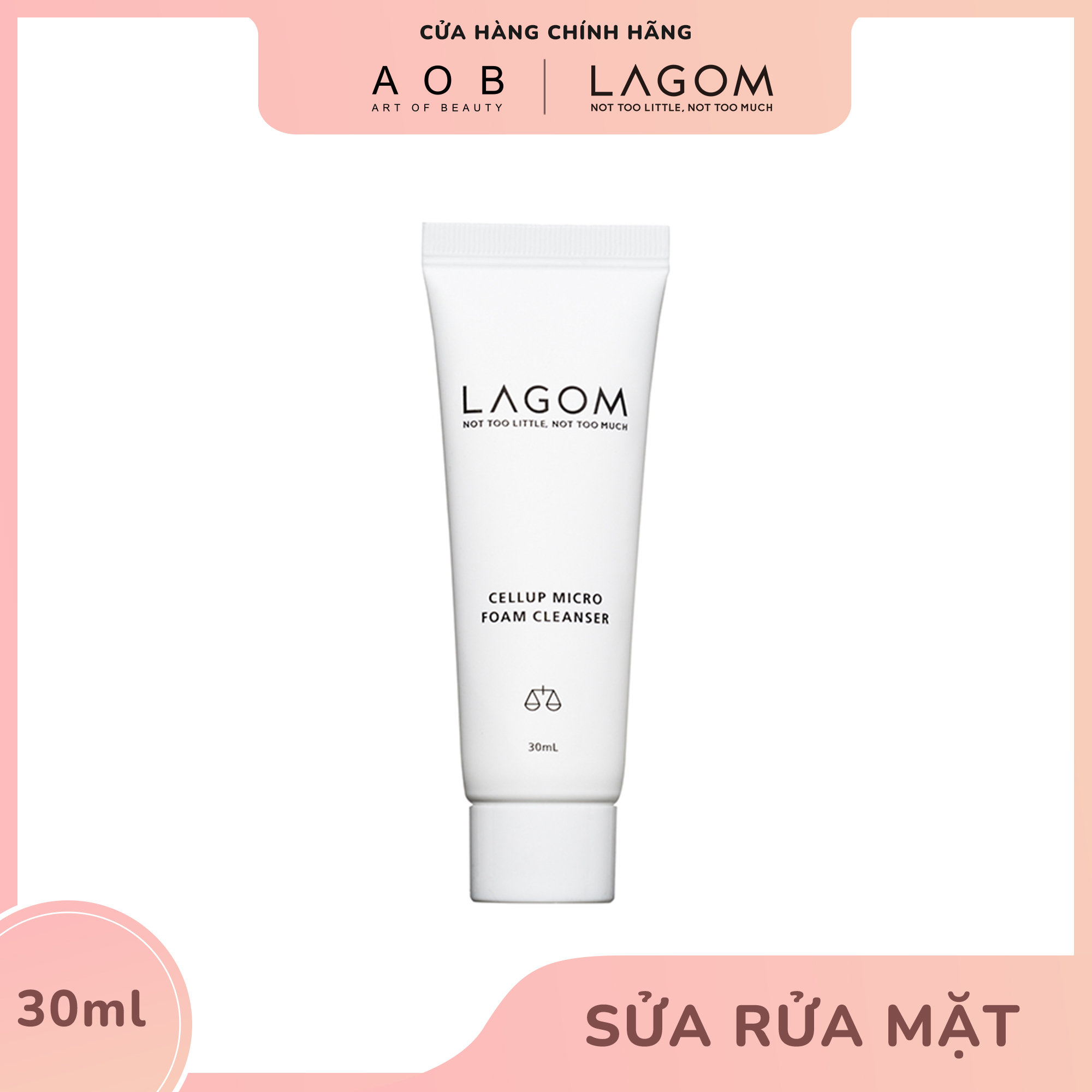 Sữa Rửa Mặt Tạo Bọt Lagom Cellup Micro Foam Cleanser (30ml) - HSD: 20/10/2022