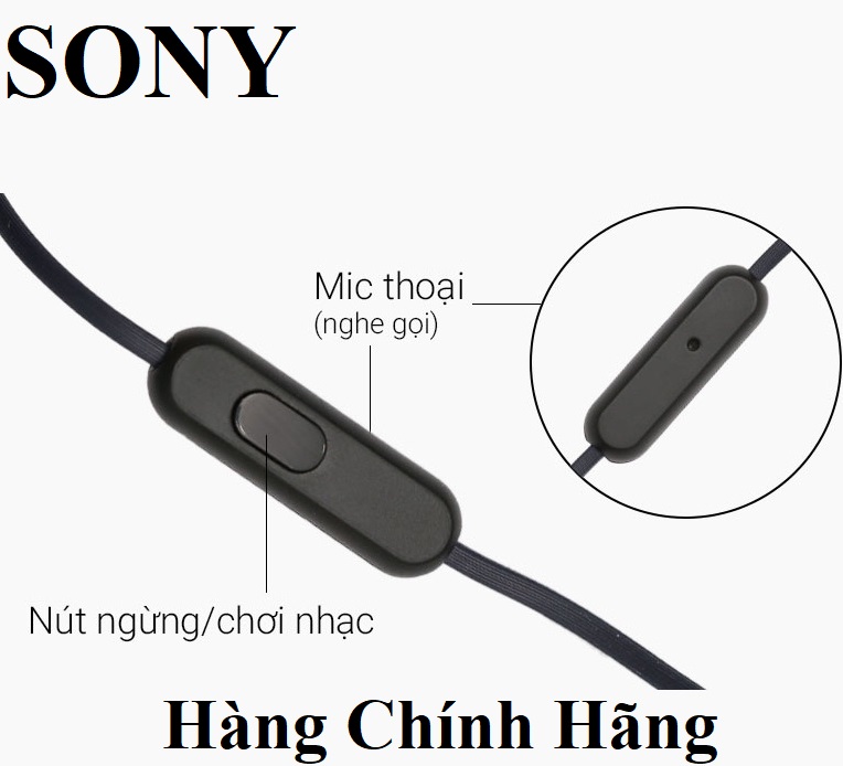 Tai nghe chụp tai SONY có míc hỗ trợ học online và chơi game chính hãng dây 3.5mm chống đứt ( SIÊU BỀN )