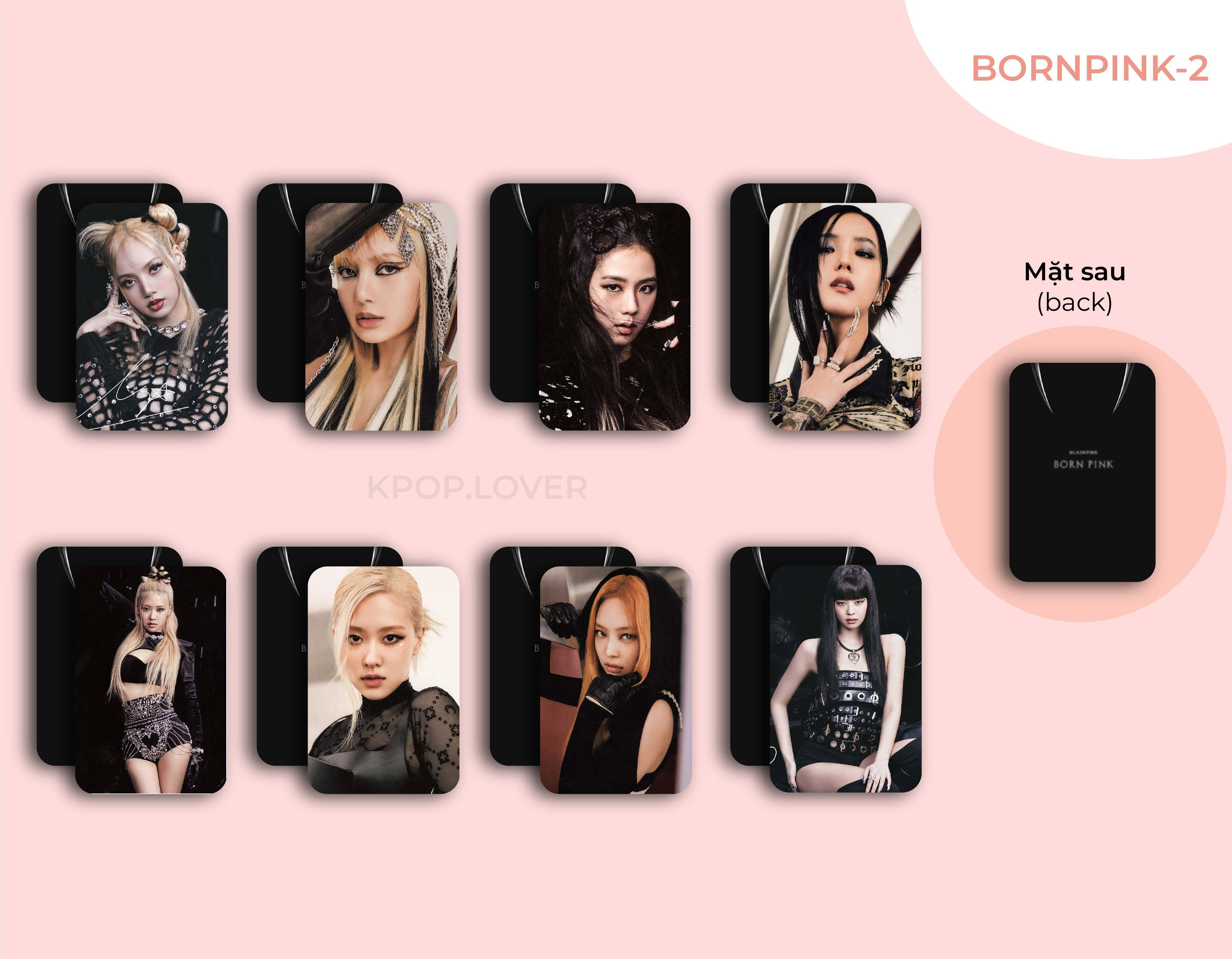 SET 8 CARD BO GÓC PINK VENOM + BORN PINK - blackpink