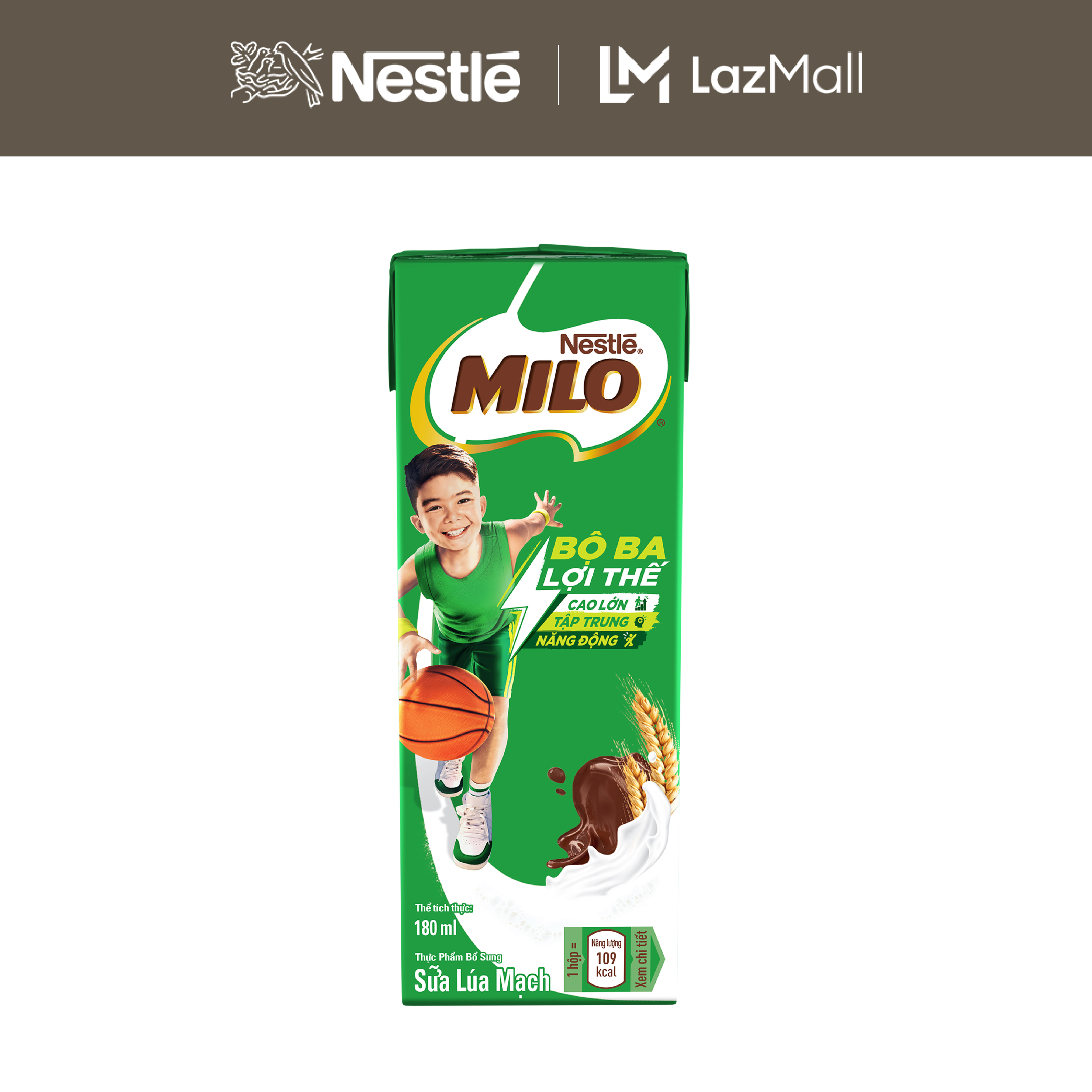 [May Promotion] Freeship Hcm] Box of 48 Boxes of Nestlé Film-Free Barley Milk ®   Milo ®   180ml