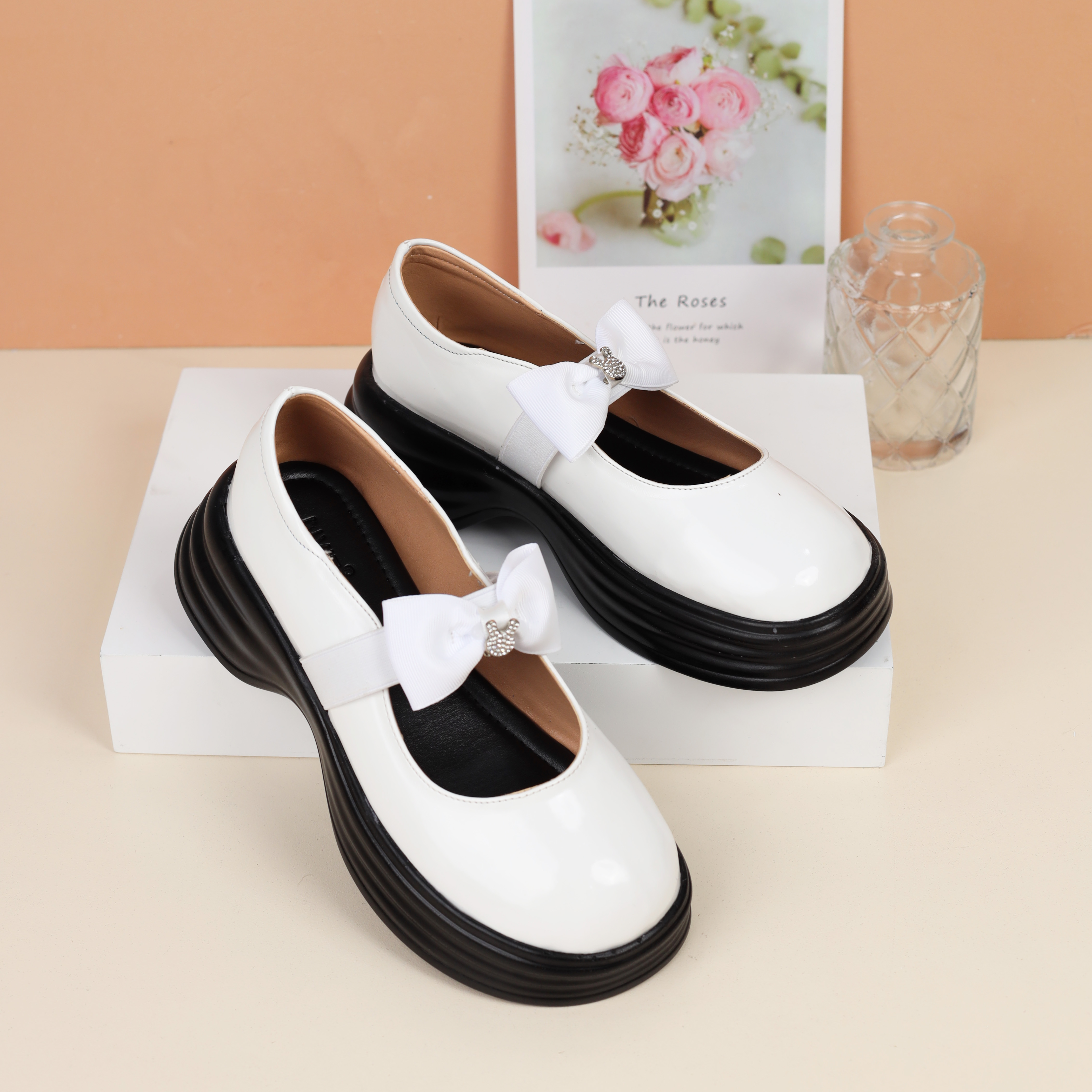 Giày Cao Gót Oxford 5cm Quai Ngang Phối Nơ [Form to hạ 1 size] Pixie H294