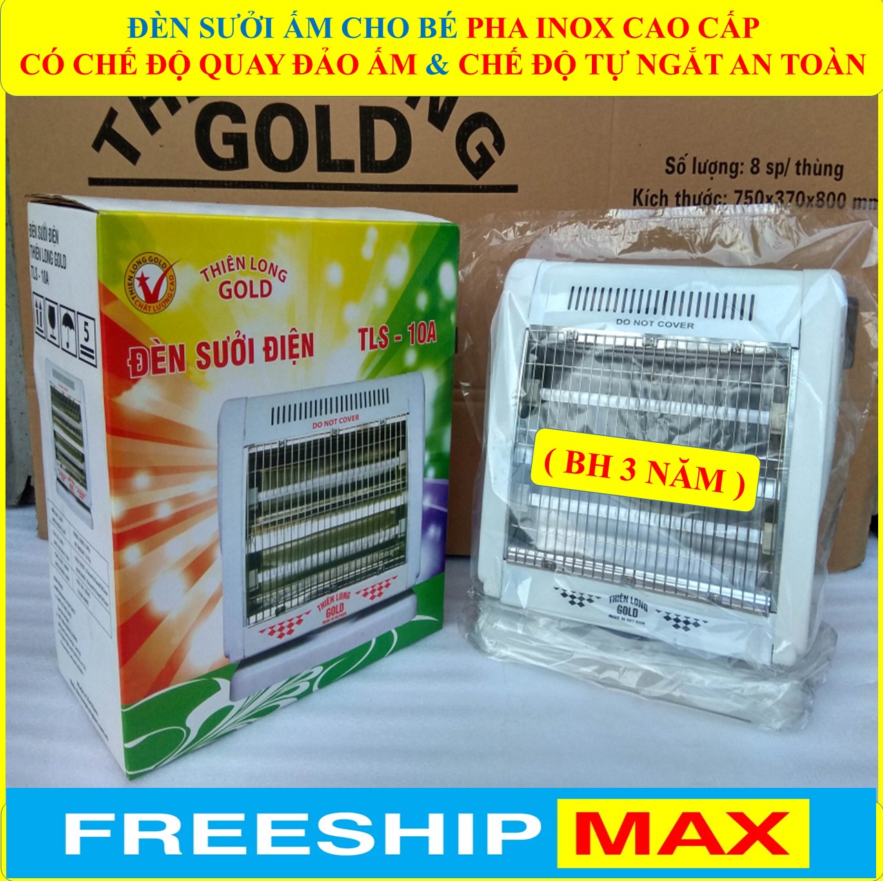 Đèn sưởi nhà tắm, Đèn sưởi ấm cho bé (BH 3 NĂM) BÓNG LOẠI 1 CAO CẤP rất bền bỉ + Chế độ quay tự động đảo ấm + Tự động ngắt khi nghiêng đổ (bộ 1 sản phẩm)
