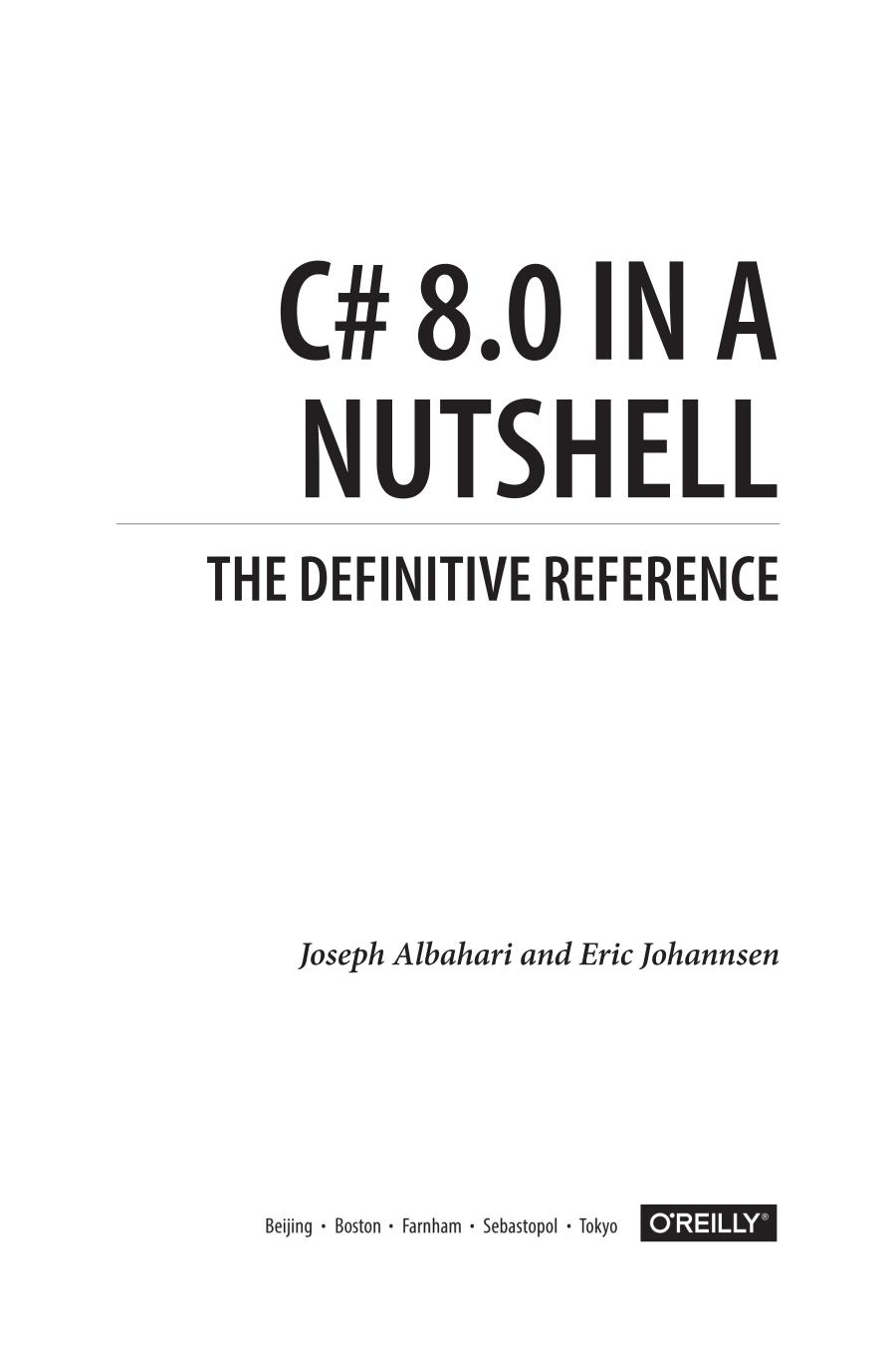 C# 8.0 in a Nutshell