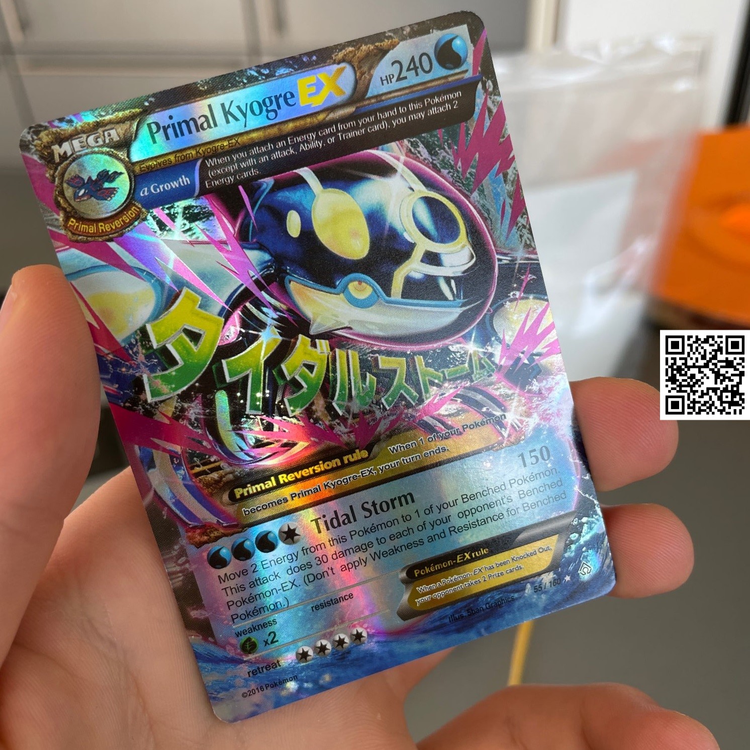 Trading card Primal Kyogre EX truyền thuyết tiến hoá mega phản quang Bài  pokemon TẶNG Sleeves bọc bài 1459 D3 8 55-160 | Lazada.vn