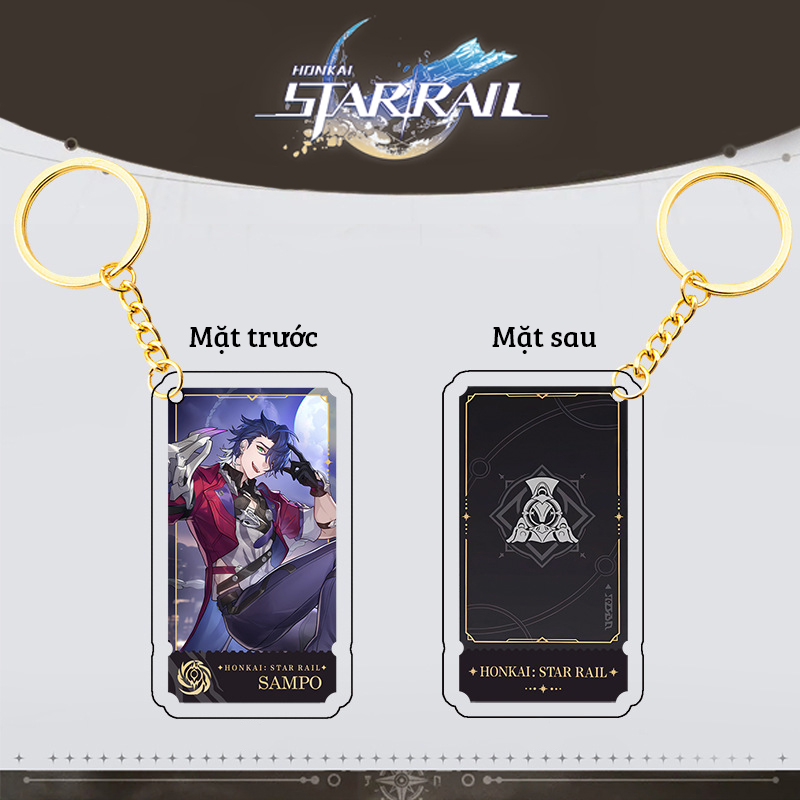 [29 mẫu] Móc khóa mica game Honkai: Star Rail - Mẫu 2 (Loại cao cấp - Hình in ép giữa 2 mặt mica) [T69 Shop]
