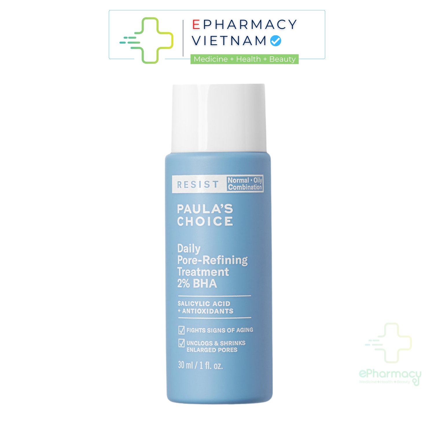 Dung dịch tẩy tế bào chết & se khít lỗ chân lông Paula's Choice 2% BHA Resist Daily Pore Refining Treatment 30mL/ 88mL