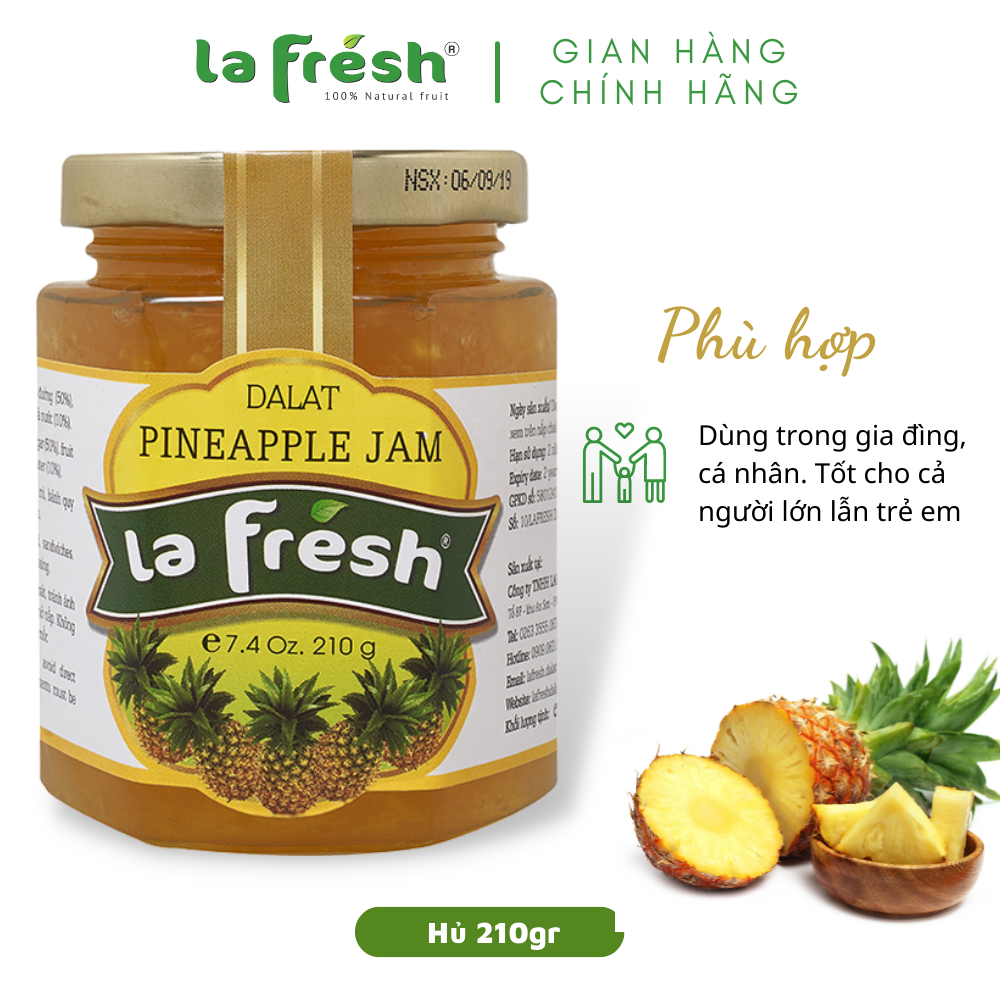 [HCM]Mứt Thơm LaFresh Đà Lạt 210g