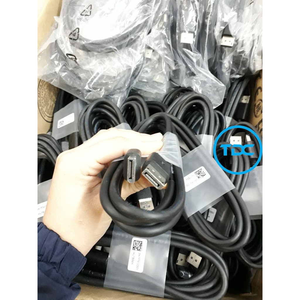 Cáp Displayport tháo màn hình dell (1.5m) ( Zin theo màn hình ) (2 đầu dislayport)