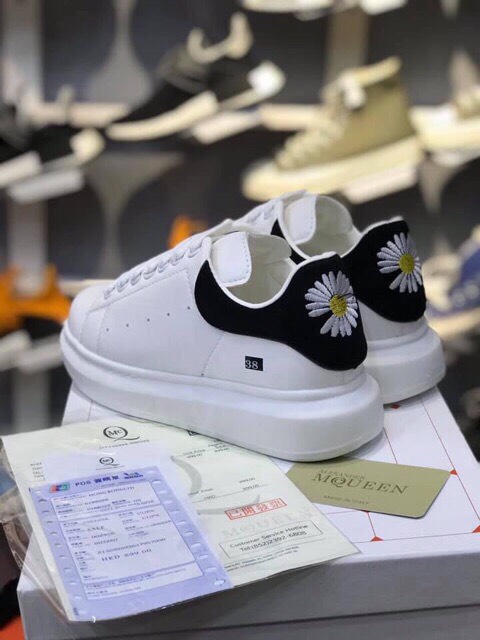 Mcqueen - Giày mcq gót hoa cúc - Giày sneaker full size nam nữ