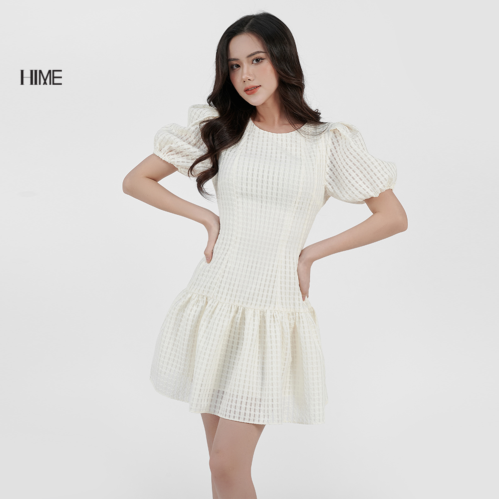 Váy mini xốp tay bồng HIME H101