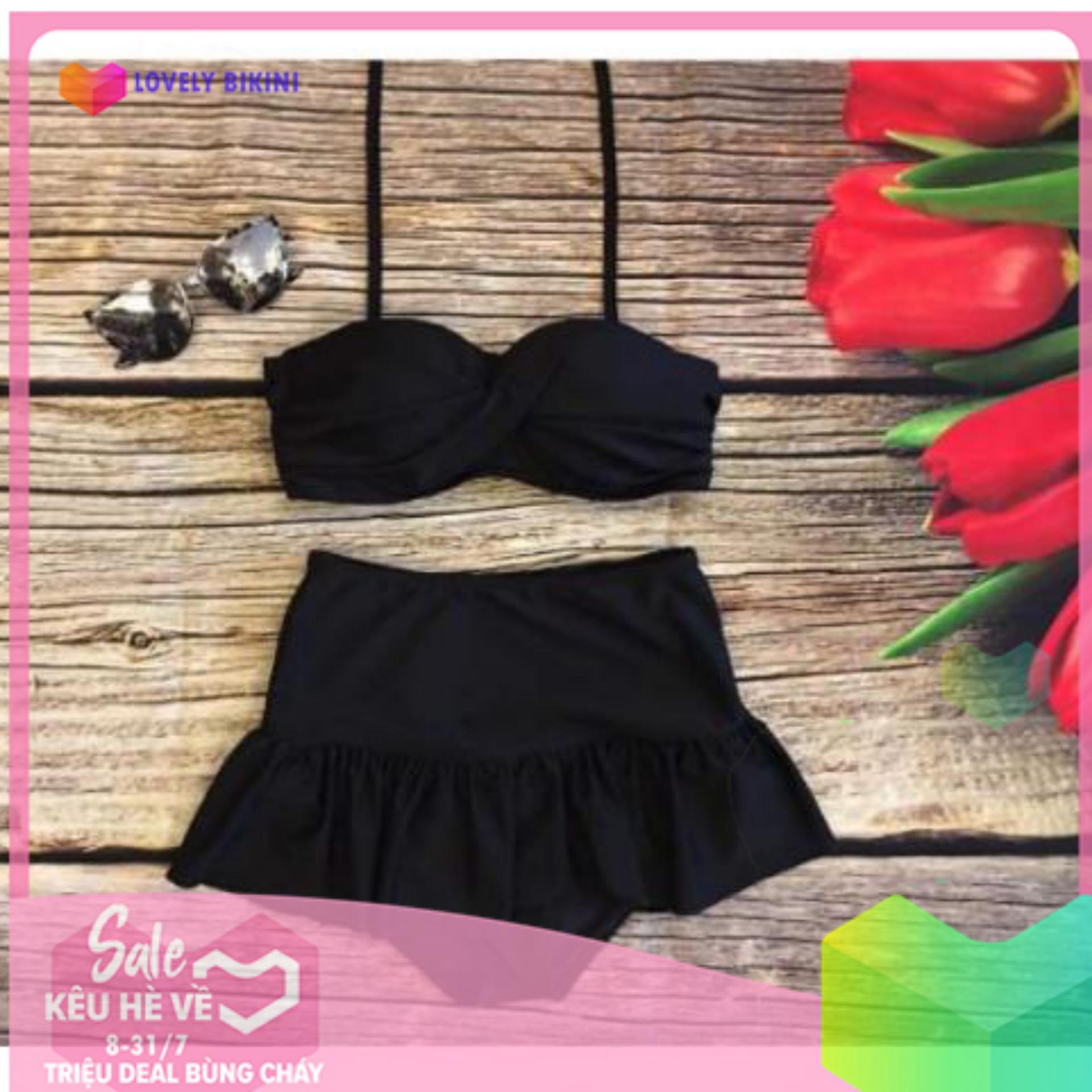 Bikini áo xoắn ngực váy đuôi cá
