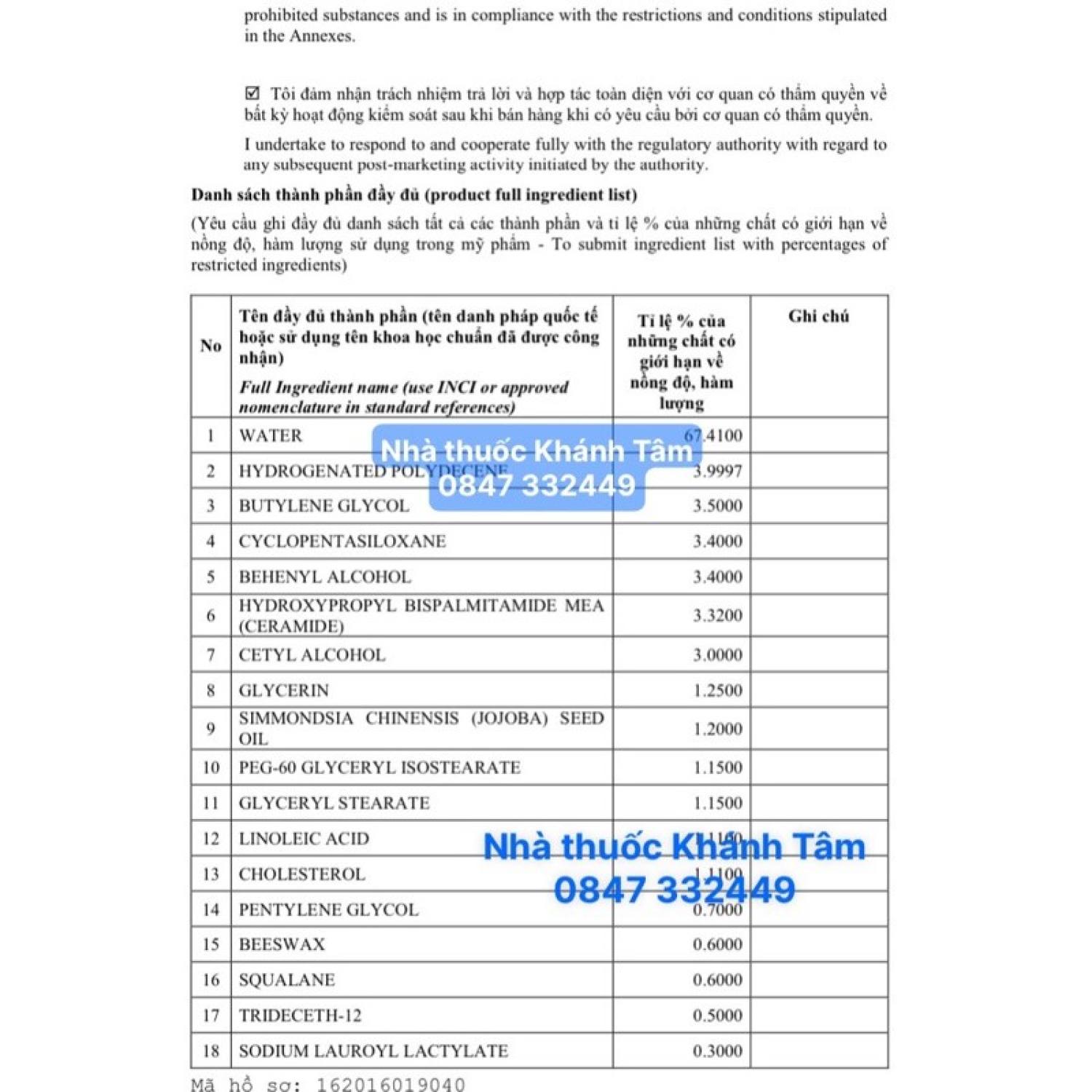 Kem dưỡng ẩm Ceradan cream (Date 2023)