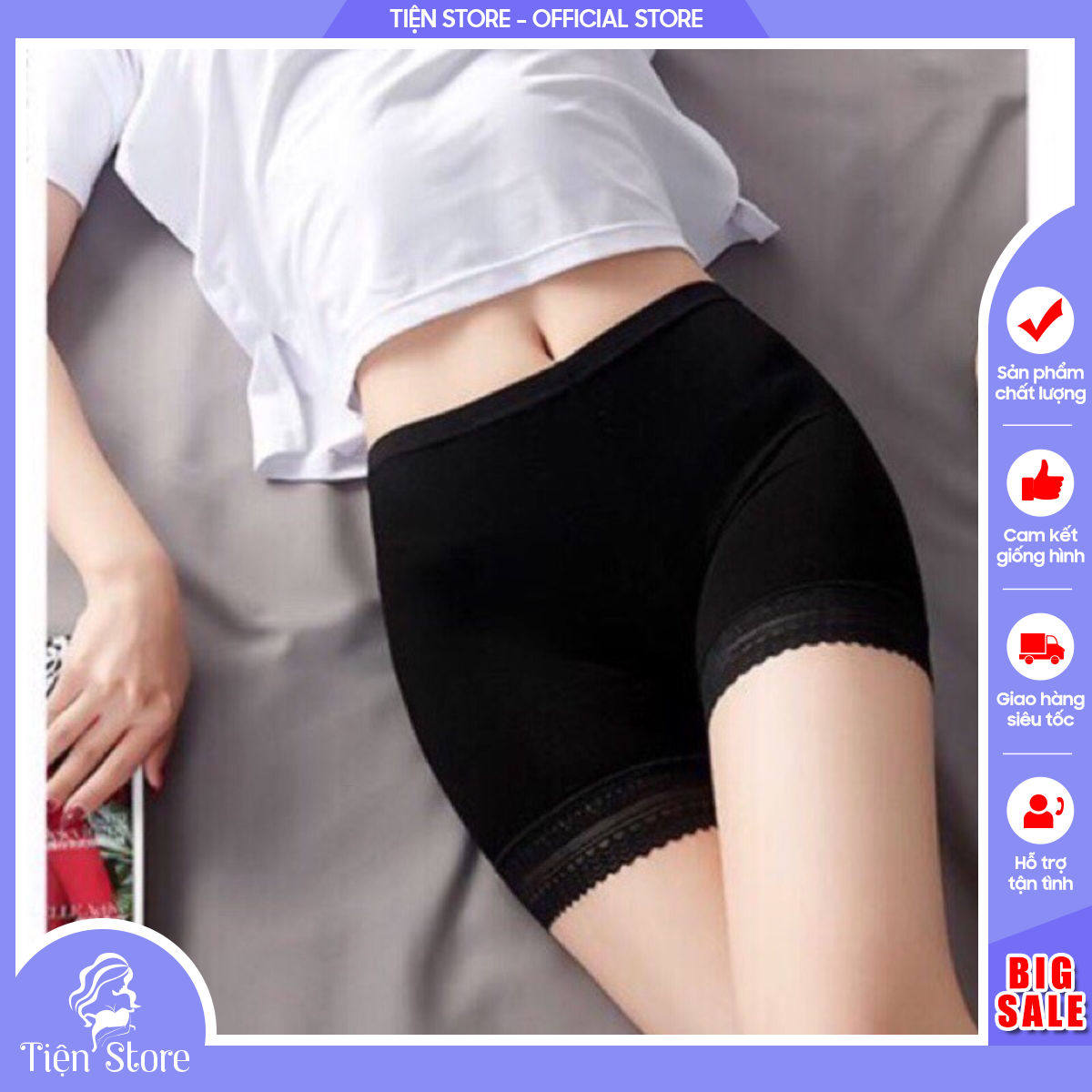 Quần đùi mặc váy cotton co giãn 1820