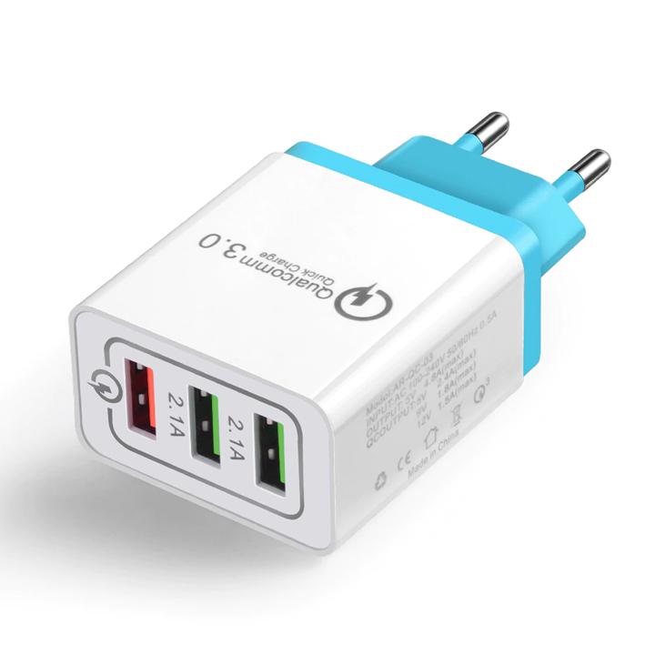 Củ Sạc Nhanh 3 Cổng Quickcharge 3.0 Minh House