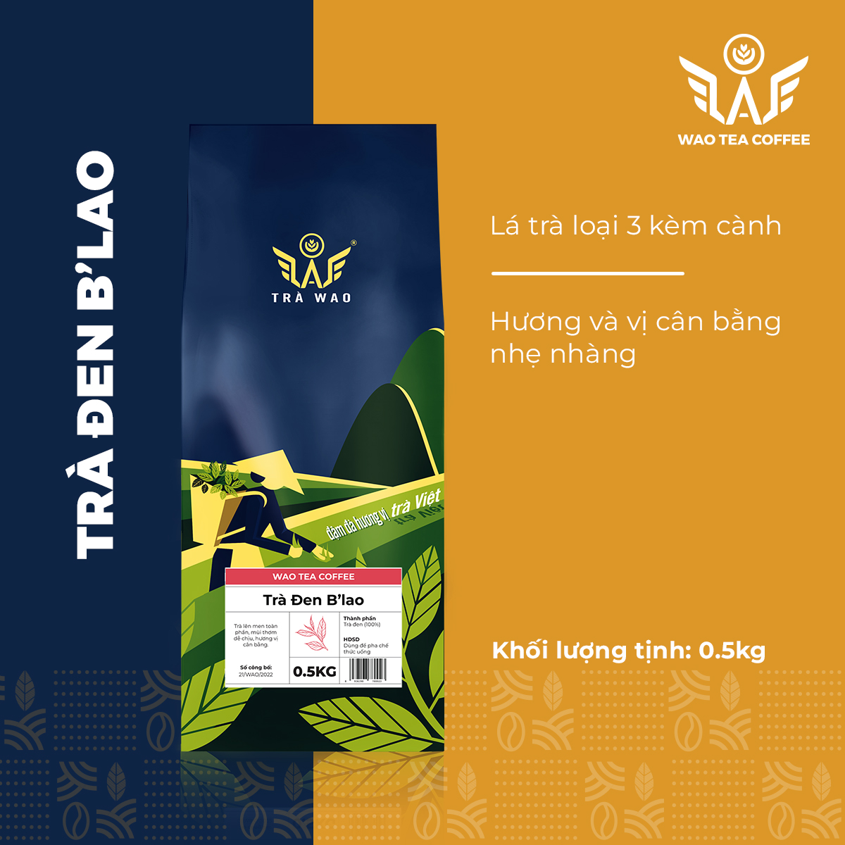 B'Lao Wao Black Tea (0.5kg) Makes Rich, Economical Milk Tea.