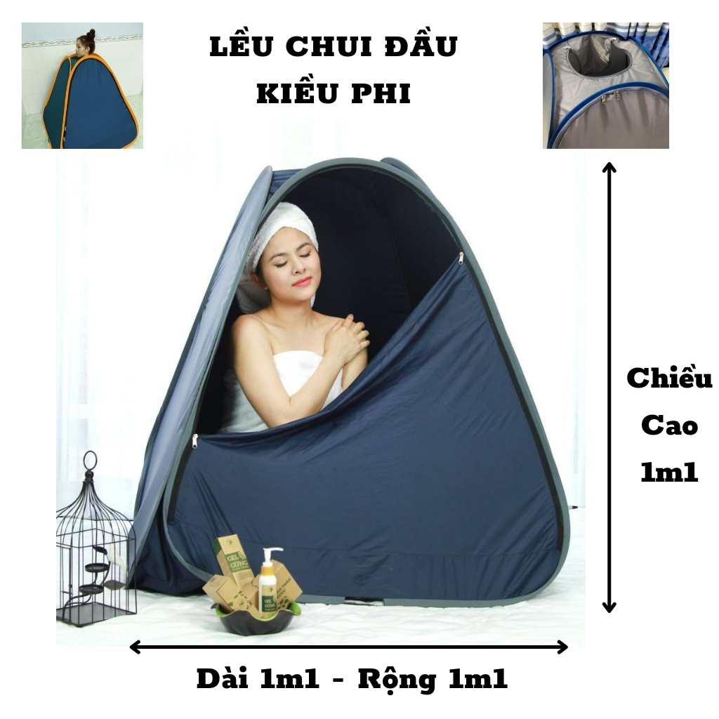 Lều xong hơi cao cấp chui đầu - Lều xông hơi sau sinh tự bung cao cấp giá rẻ tại nhà khung không han gỉ bảo hành 18 tháng
