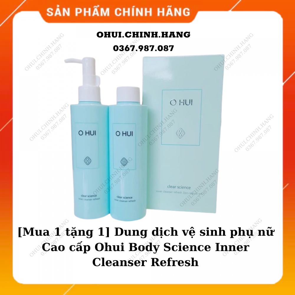 Dung dịch vệ sinh phụ nữ cao cấp ohui body science inner cleanser refresh_ebisu cosmetics lzd
