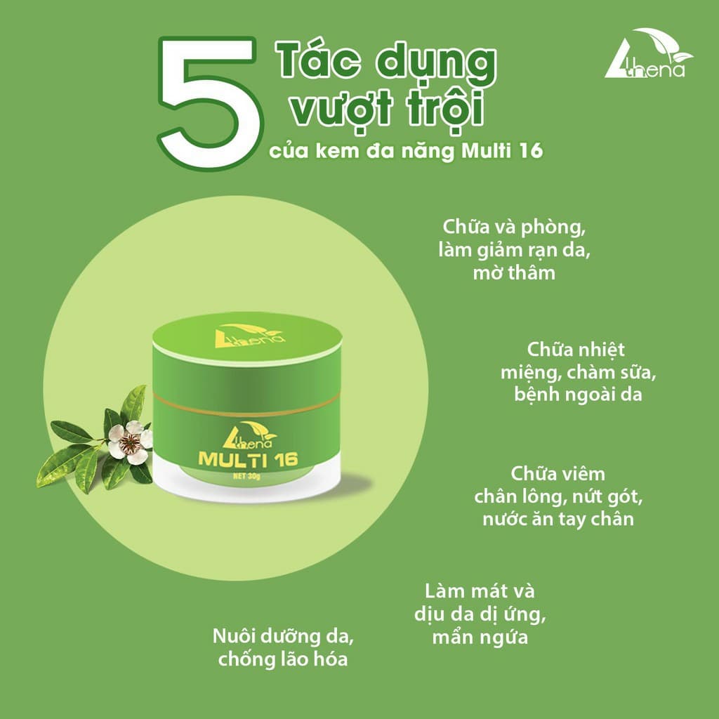 Kem multi 16 phòng ngừa và giảm rạn da (hũ 30g) tặng 2 chỉ nha khoa